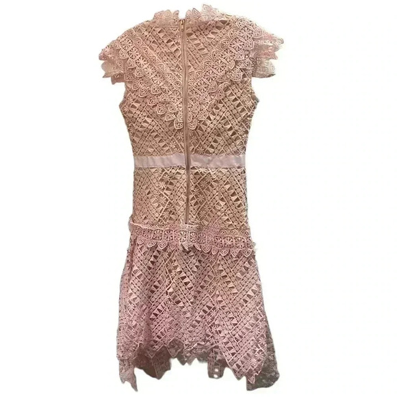 NWT Self Portrait Lace Triangle Hem Dress - Picture 3 of 8